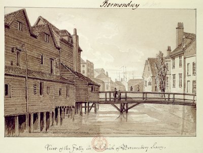 View of the Folly, Dockhead, Bermondsey by John Chessell Buckler